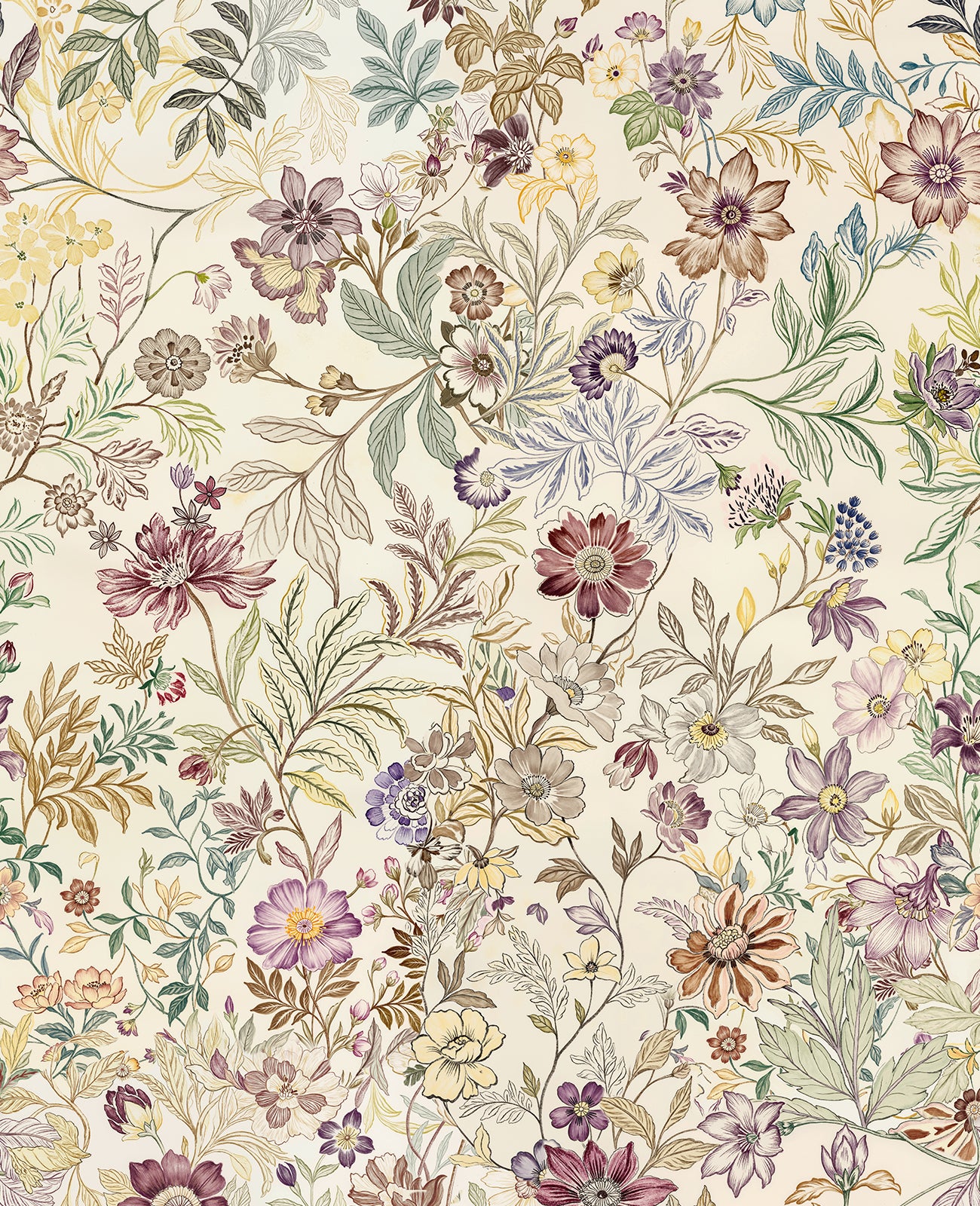 Boovira Vintage Floral Peel and Stick Wallpaper – Elegant Botanical Floral Removable Wall Paper, Renter Friendly Self Adhesive Wallpaper for Bedroom, Bathroom, Kitchen & Cabinets Decor 17.3"x393"